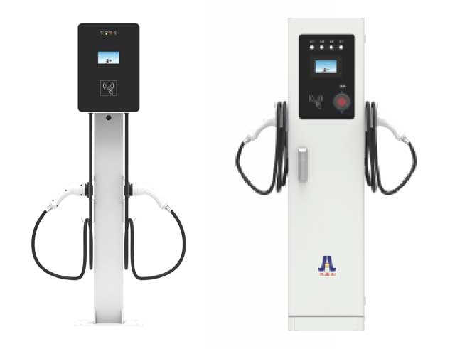 14KW壁掛式/立柱式/立式雙槍交流充電樁(圖1) 14KW壁掛式/立柱式/立式雙槍交流充電樁(圖1)